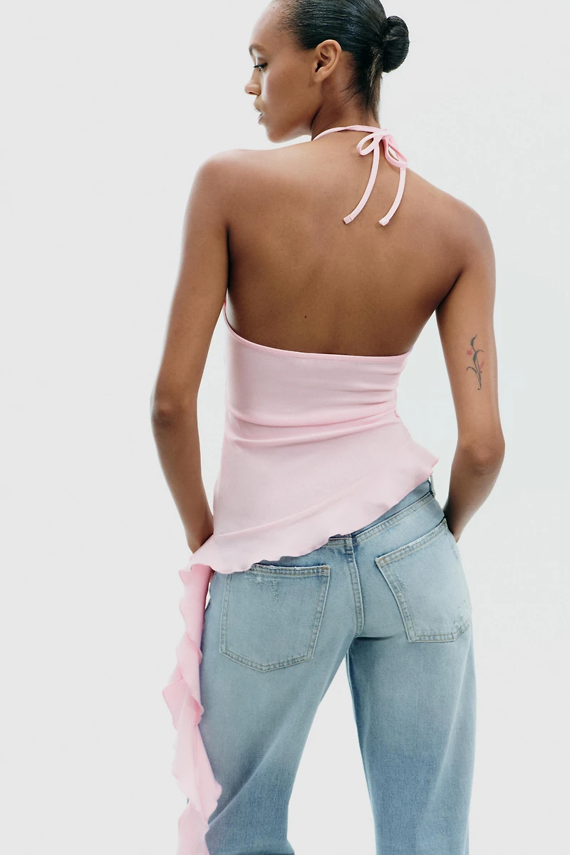 RUFFLED TEXTURED TOP