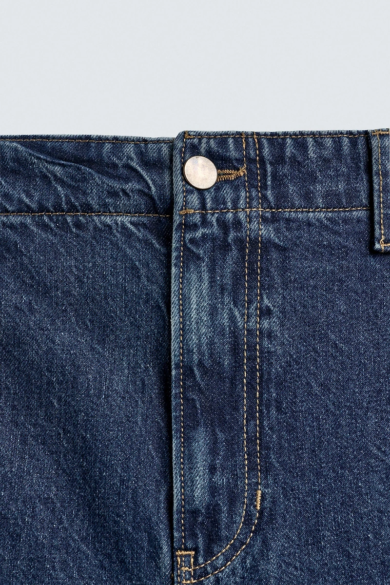 DENIM CHINO STRAIGHT FIT PANTS