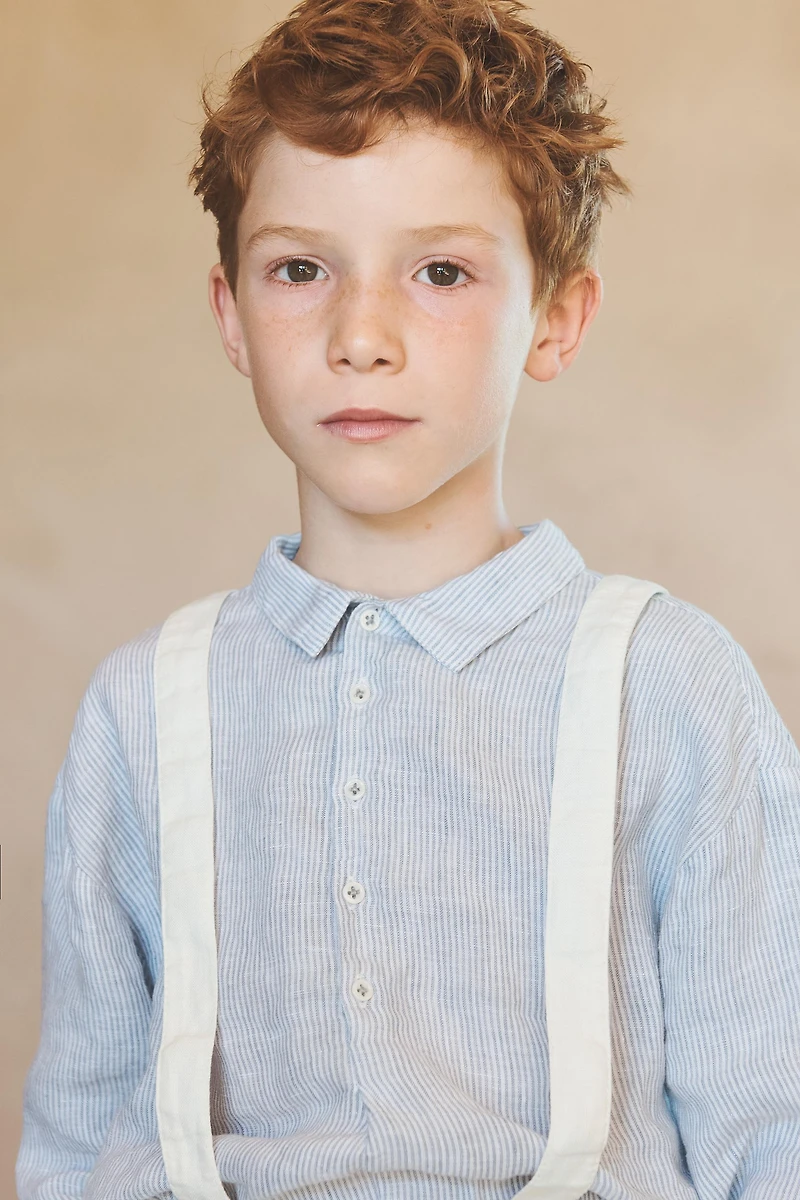 YEARS / LIMITED EDITION 100% LINEN STRIPED SHIRT