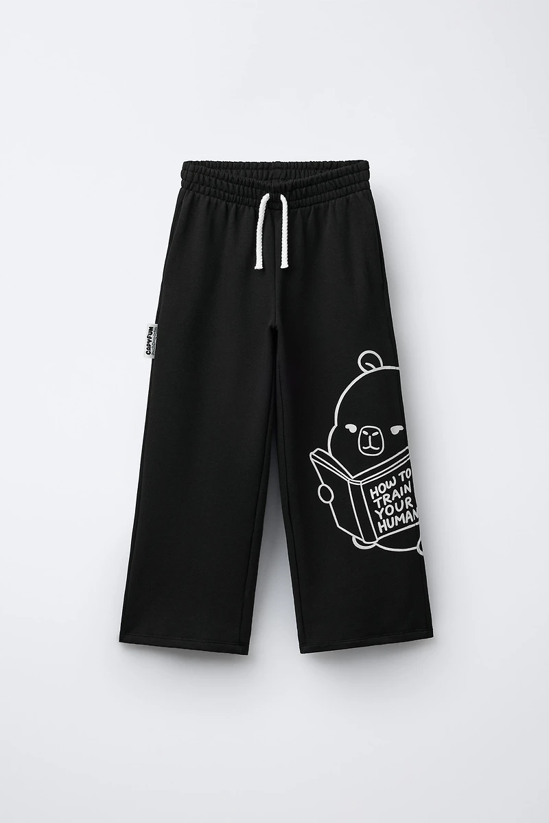 WIDE LEG PLUSH PANTS CAPIBARA CAPYFUN ©