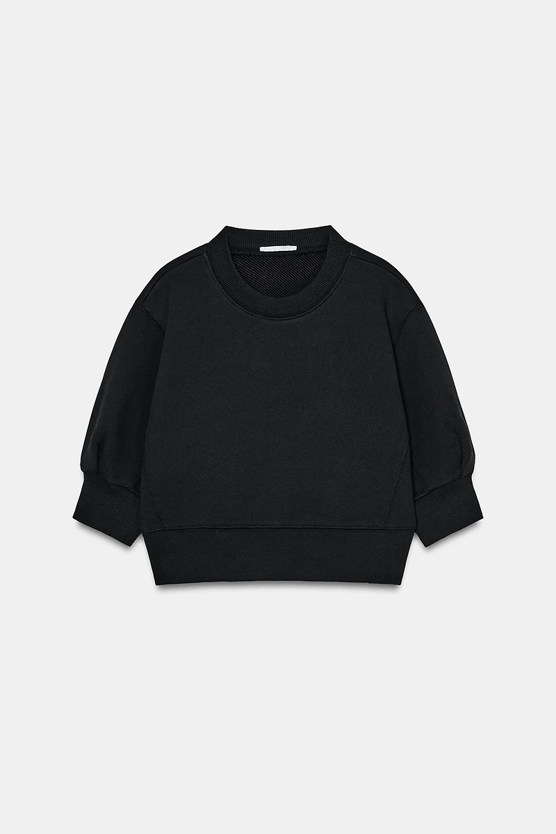 VOLUME CROPPED SWEATSHIRT