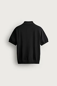 KNIT QUARTER-ZIP POLO SHIRT