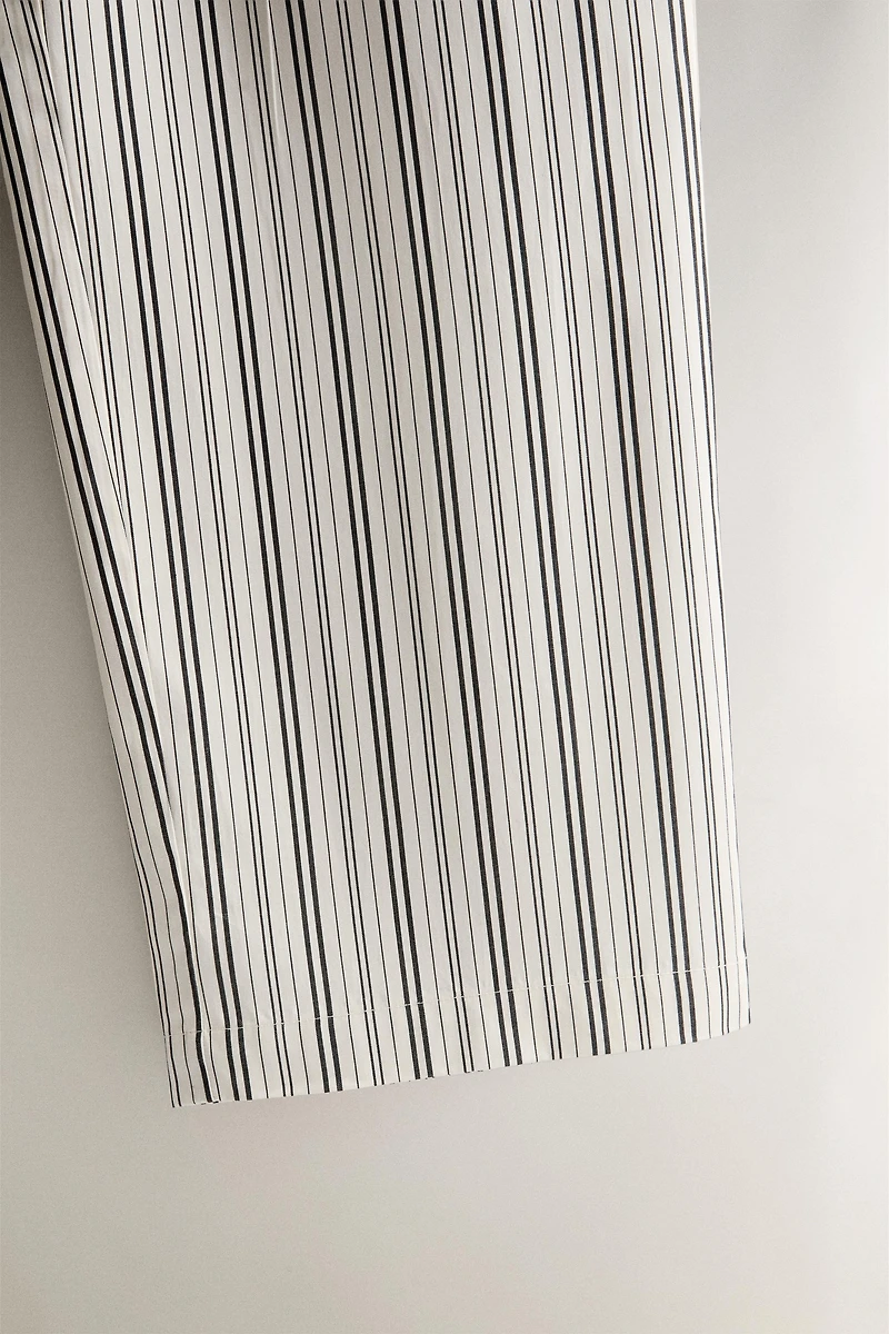 STRIPED COTTON TROUSERS