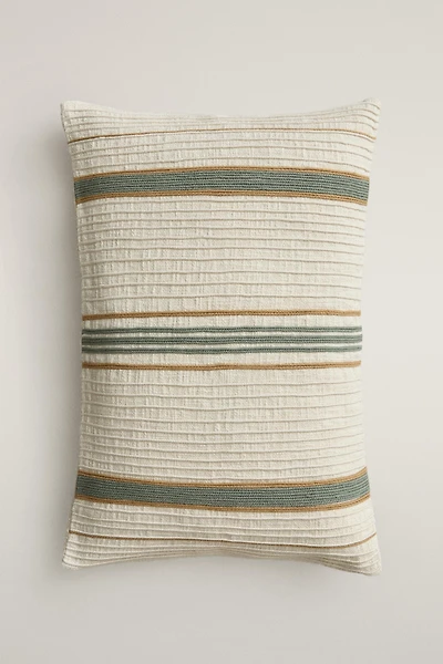 STRIPED THROW PILLOW COVER