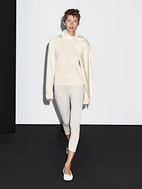 100% cashmere scarf neck sweater