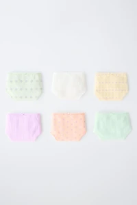 6-14 ANS/ LOT DE SIX CULOTTES À FLEURS