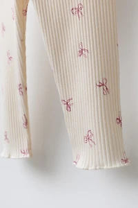 RIBBED SOFT TOUCH BOW LEGGINGS