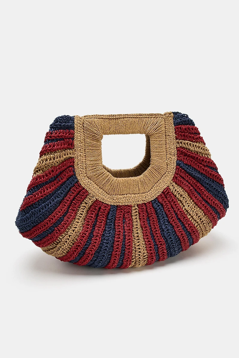 WOVEN EFFECT PRINT BAG