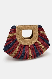 WOVEN EFFECT PRINT BAG