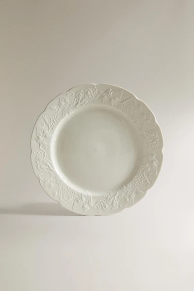 ASSIETTE PLATE PORCELAINE RAISINS