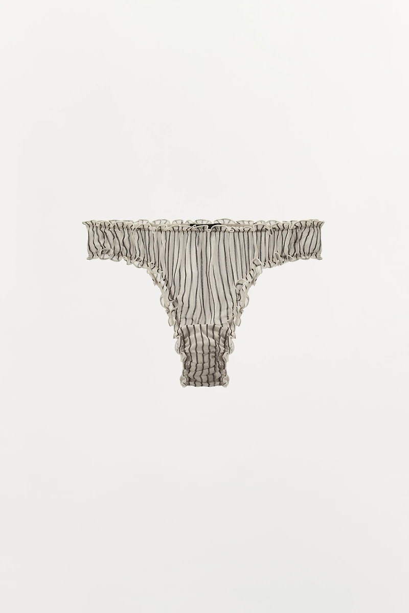CULOTTE EN VISCOSE 100 % IMPRIMÉ À RAYURES