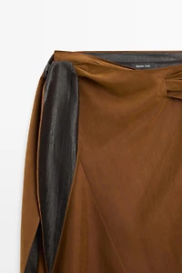 Jupe midi paréo à nouer
