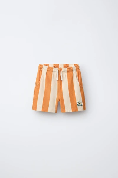 STRIPED TERRYCLOTH SHORTS