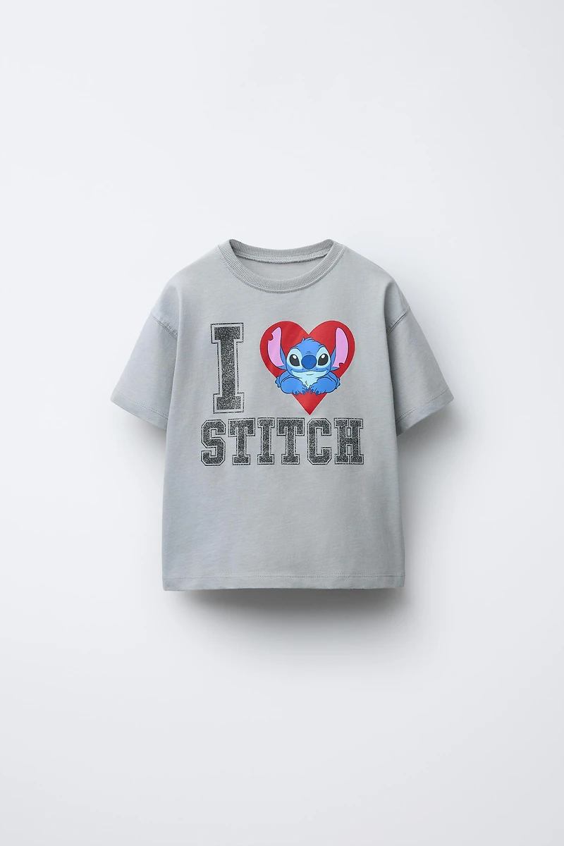 LILO & STITCH © DISNEY GLITTER PRINT T-SHIRT