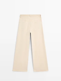 Low-rise wide-leg trousers