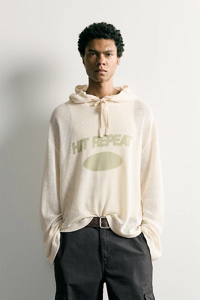 RELAXED FIT HOODIE SWEATSHIRT