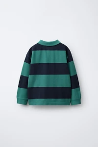 GARMENT DYE STRIPED POLO SHIRT