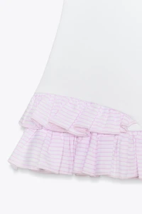 CONTRAST STRAPLESS TOP