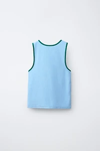 TERRYCLOTH TEXT T-SHIRT