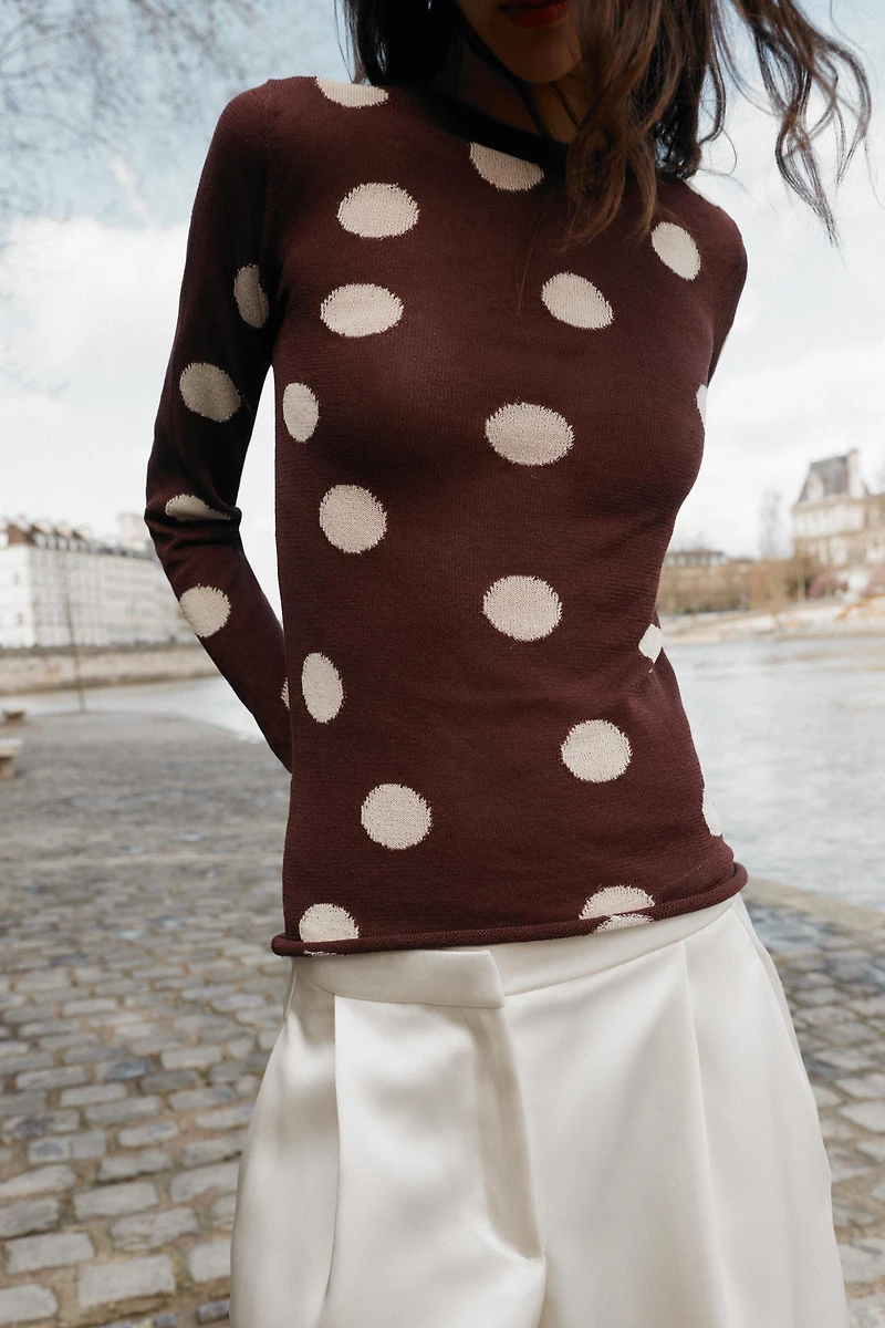 POLKA DOT KNIT JUMPER