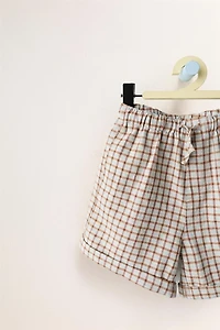 ZARA TIMELESS - SEERSUCKER PLAID SHORTS