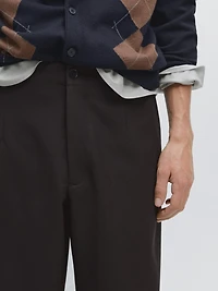 Cool wool textured trousers