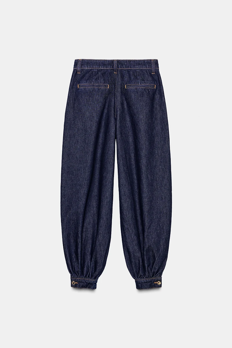 PUFFY DENIM PANTS