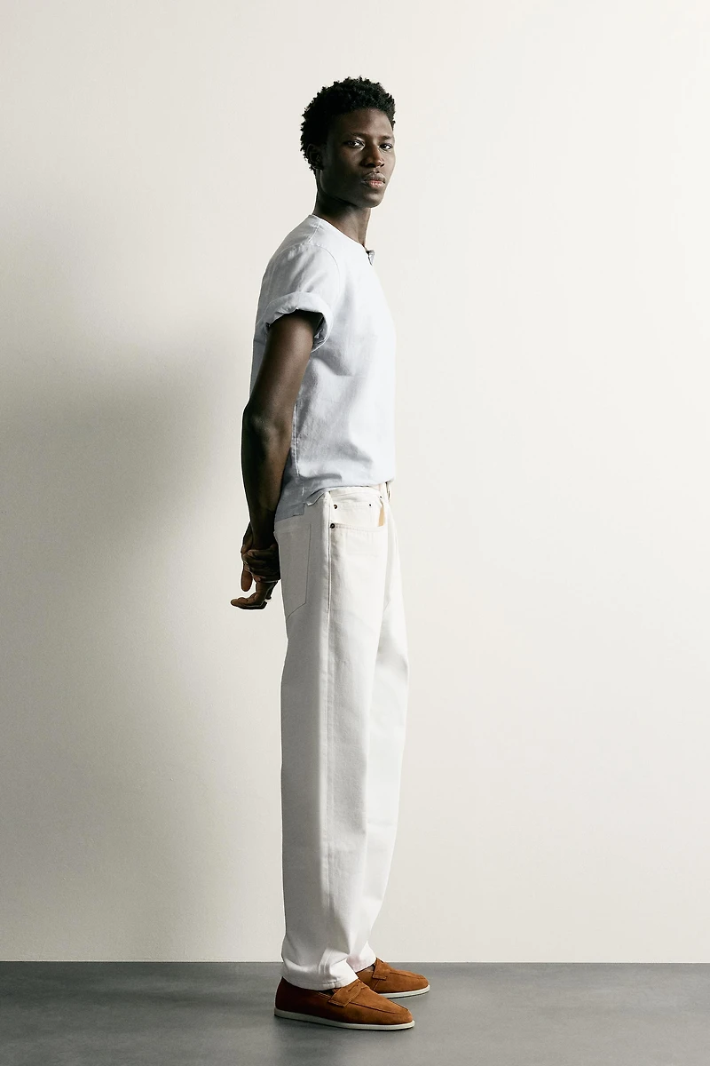 HEMP AND COTTON HENLEY SHIRT
