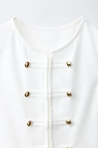 T-SHIRT À BRANDEBOURGS