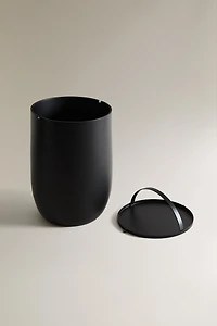 POUBELLE SALLE DE BAIN RÉSINE NOIRE