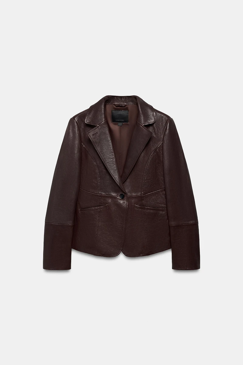 VESTE AJUSTÉE CUIR ZW COLLECTION ÉDITION LIMITÉE