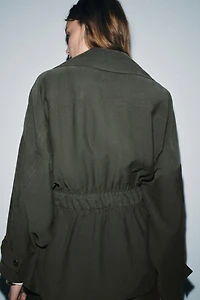 SHORT FLOWY TRENCH COAT ZW COLLECTION