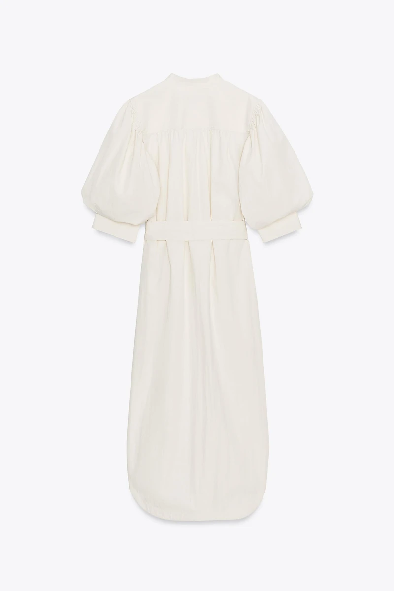 ROBE CHEMISE À MANCHES BOUFFANTES ZW COLLECTION