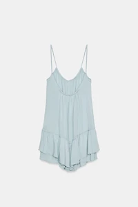 FLUID RUFFLED MINI DRESS