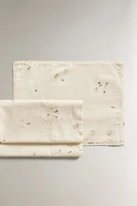 ENSEMBLE DRAPS MINI-LIT BÉBÉ IMPRIMÉ