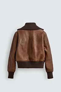 REGULAR FIT LEATHER JACKET