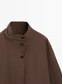 Puff parka with collar detail