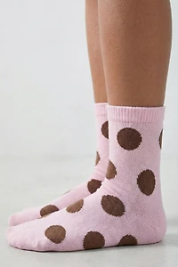 THREE-PACK OF LONG STRIPED AND POLKA DOT SOCKS