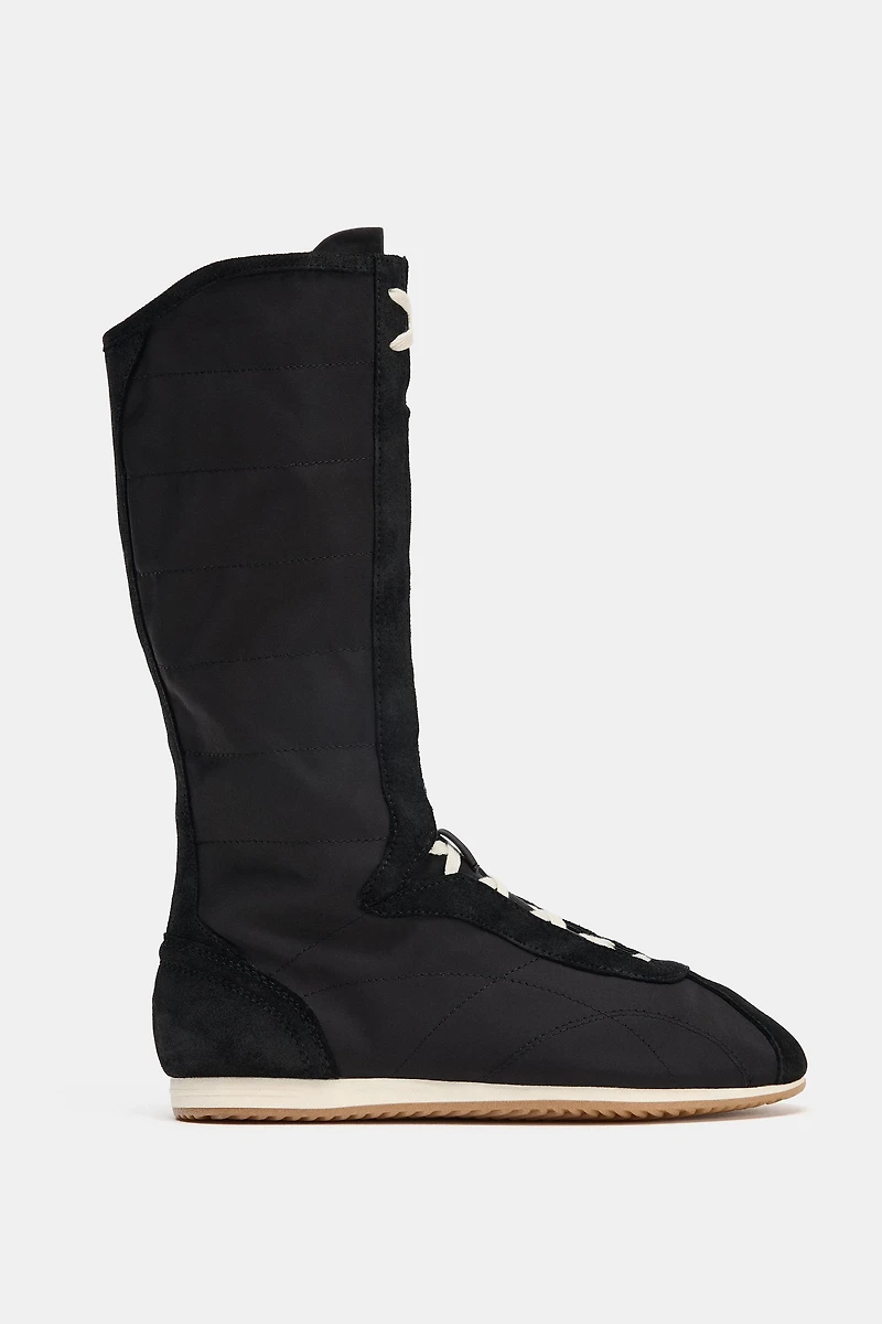 FABRIC HIGH-TOP SNEAKERS