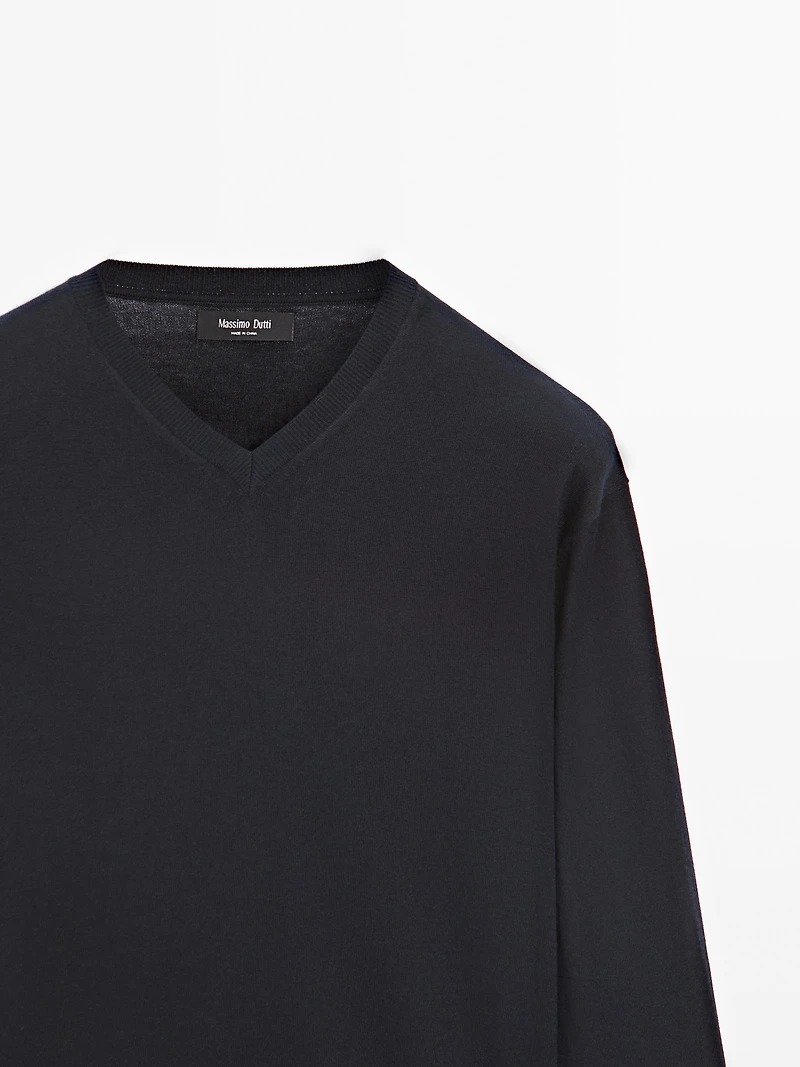 Knit wool blend sweater