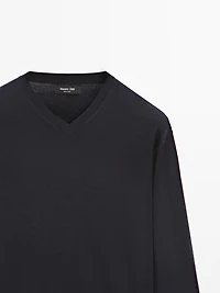 Knit wool blend sweater