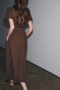 ZW COLLECTION PLEATED MIDI DRESS