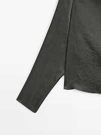 Blouse courte fluide satinée - STUDIO