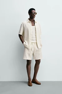 REGULAR FIT TEXTURED SHORTS