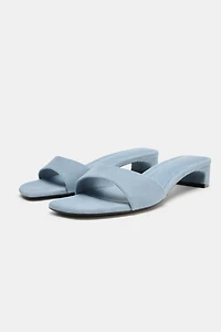 SUEDE HEELED SANDALS