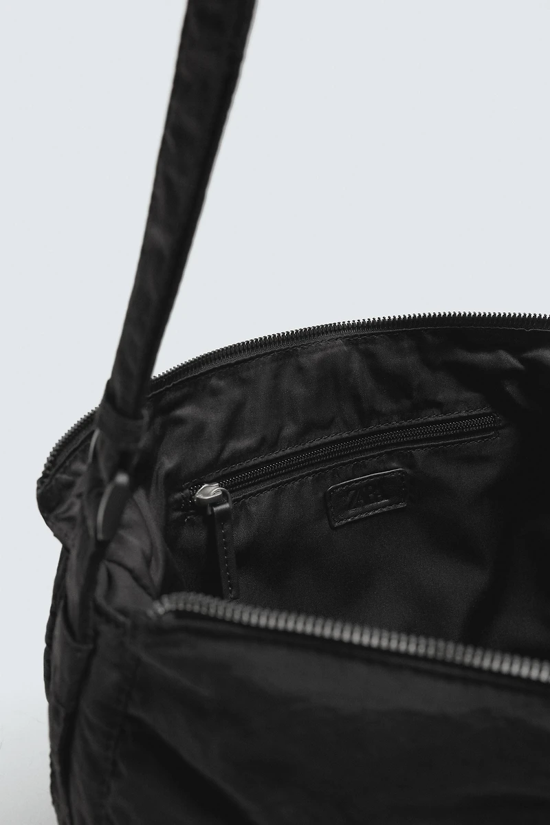 FLAP NYLON CROSSBODY BAG