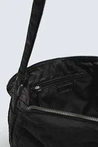 FLAP NYLON CROSSBODY BAG