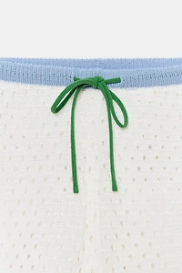 SHORT EN MAILLE AJOURÉE