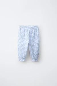 FLORAL AND PLAID BLOOMER PANTS