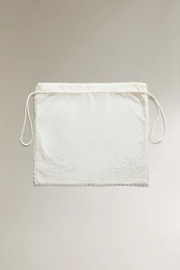 EMBROIDERED LACE TRIM COTTON CLOTHING BAG